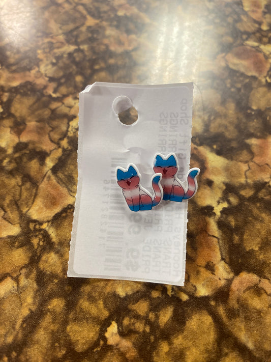 TRANS PRIDE CAT EARRINGS