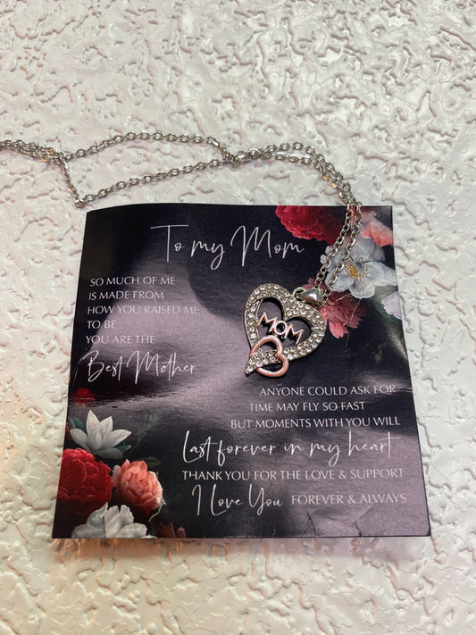 HEARTFELT ETERNAL SPARKLE I LOVE MOM NECKLACE