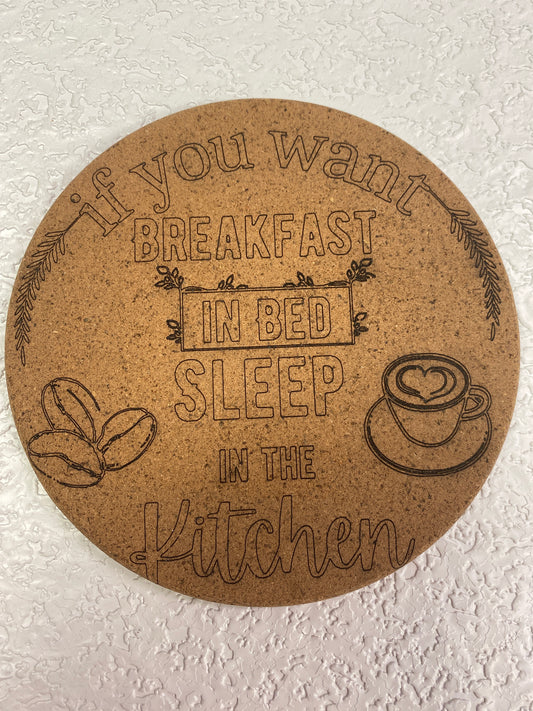 WOODEN ENGRAVED CORK TRIVETS