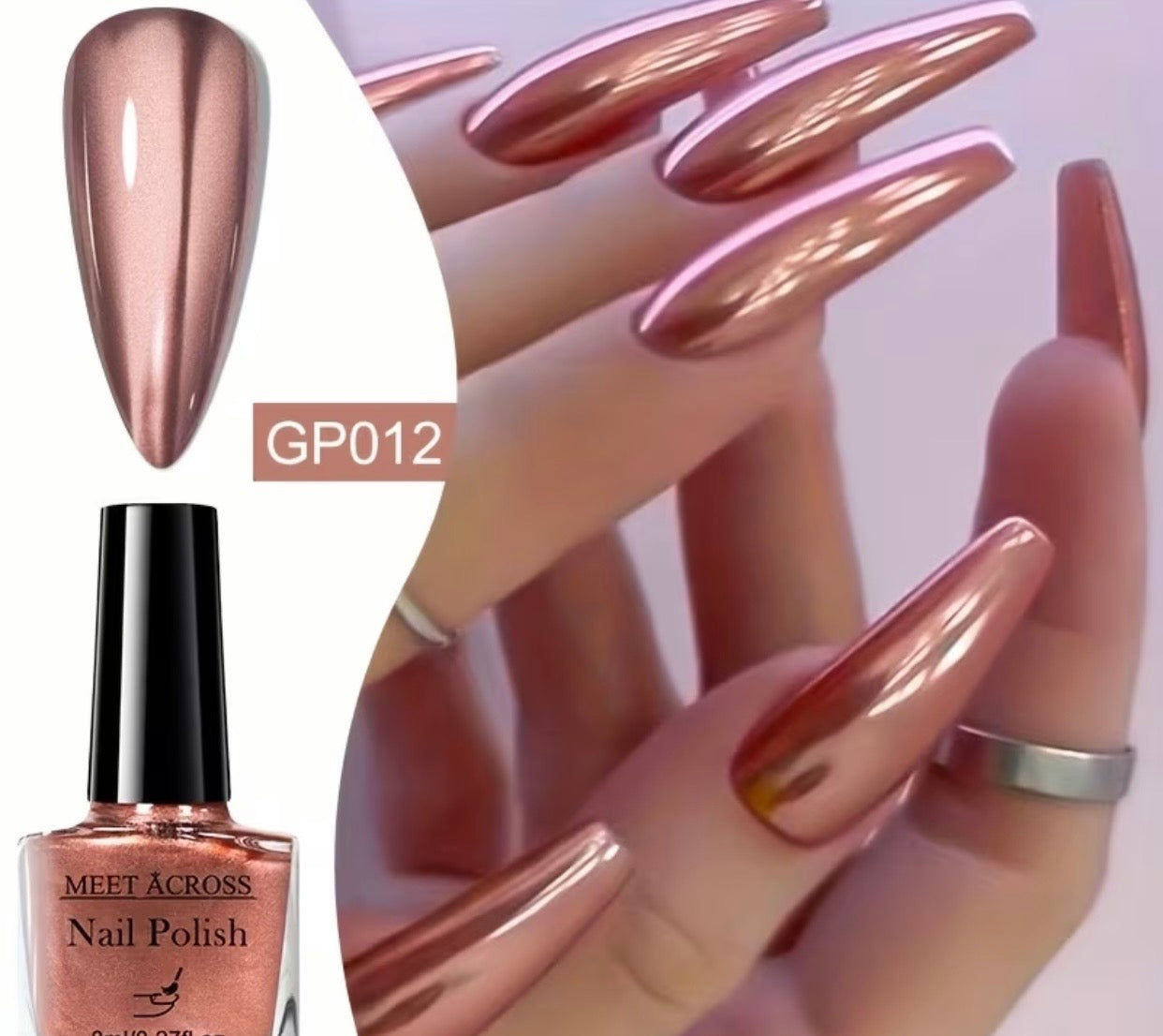 NAIL POLISH METALLIC ROSE GOLD