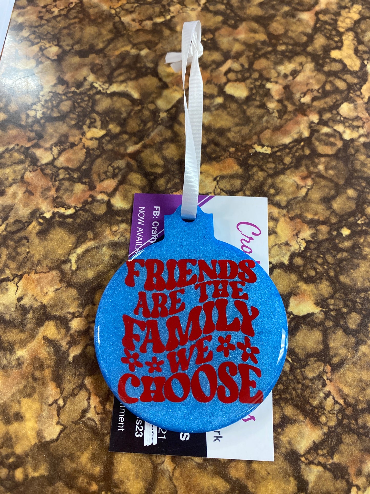 Resin Christmas ornament good freind