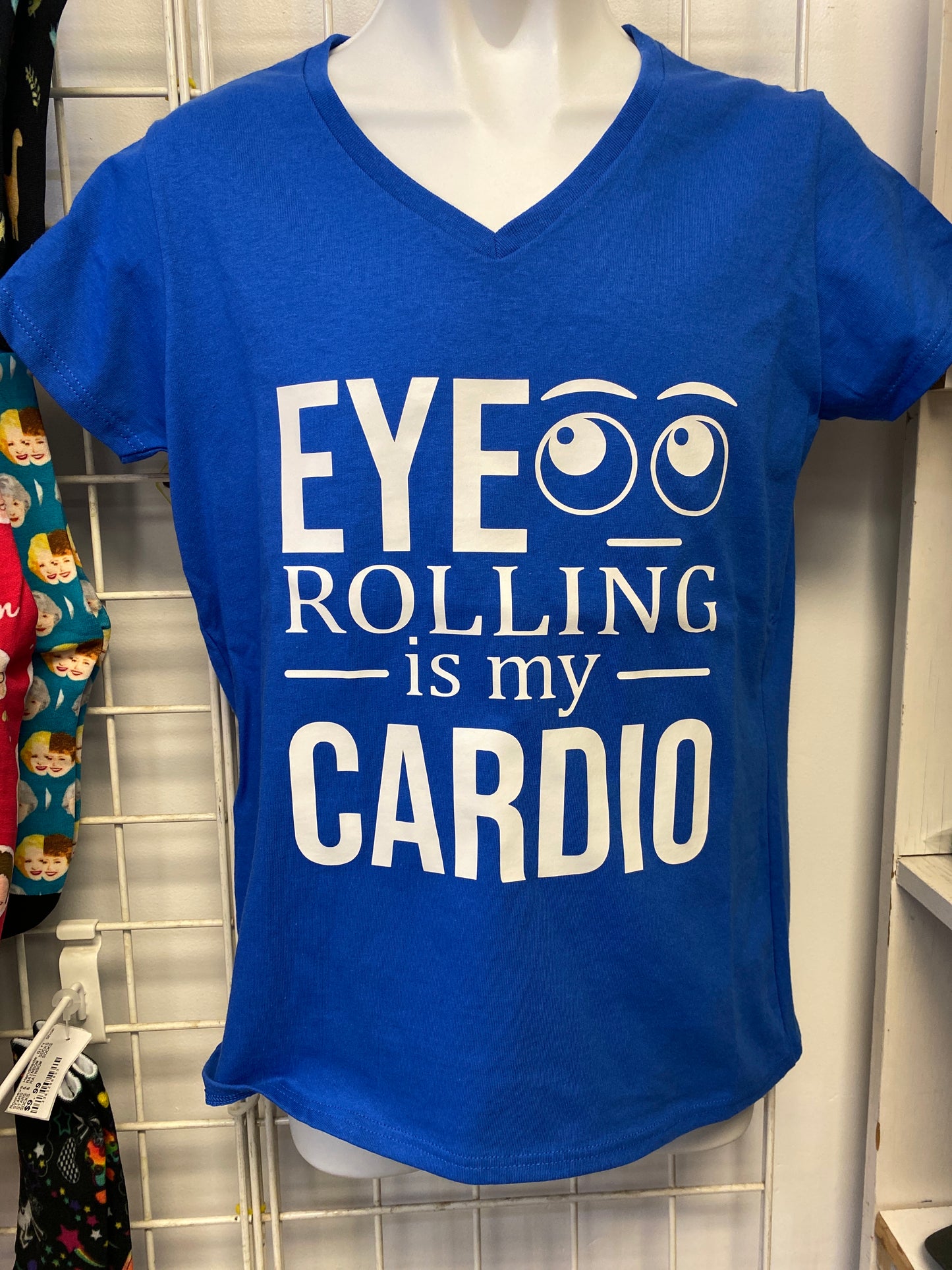 BLUE EYE ROLLING CARDIO ADULT SIZE MED