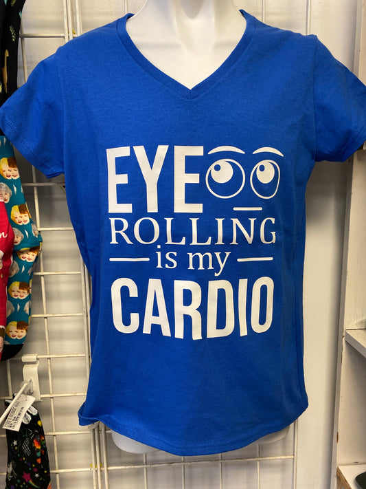 BLUE EYE ROLLING CARDIO ADULT SIZE MED