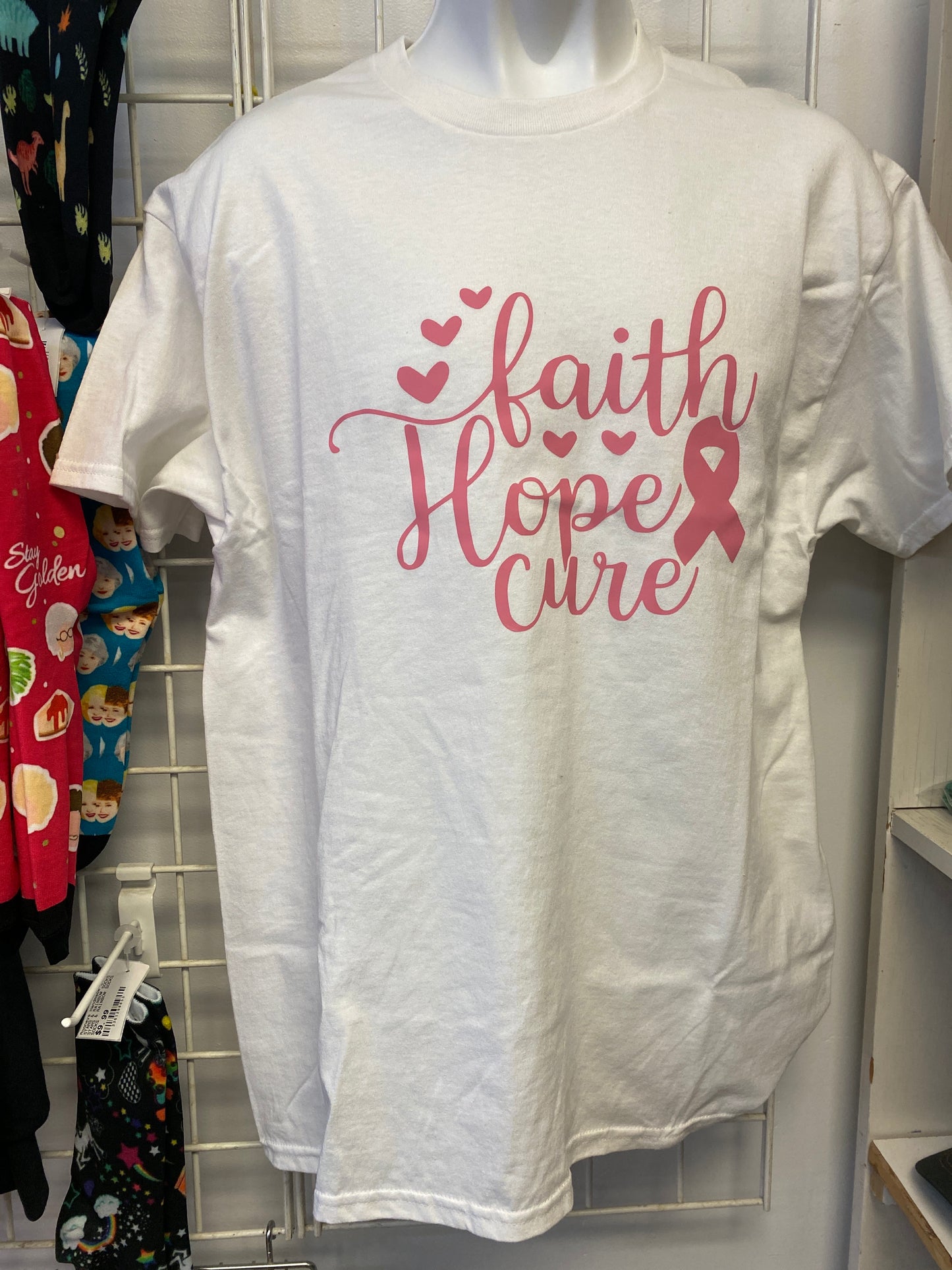 WHITE FAITH HOPE CURE ADULT SIZE LARGE