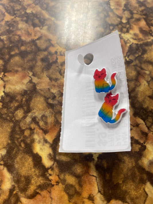 PAN PRIDE CAT EARRINGS