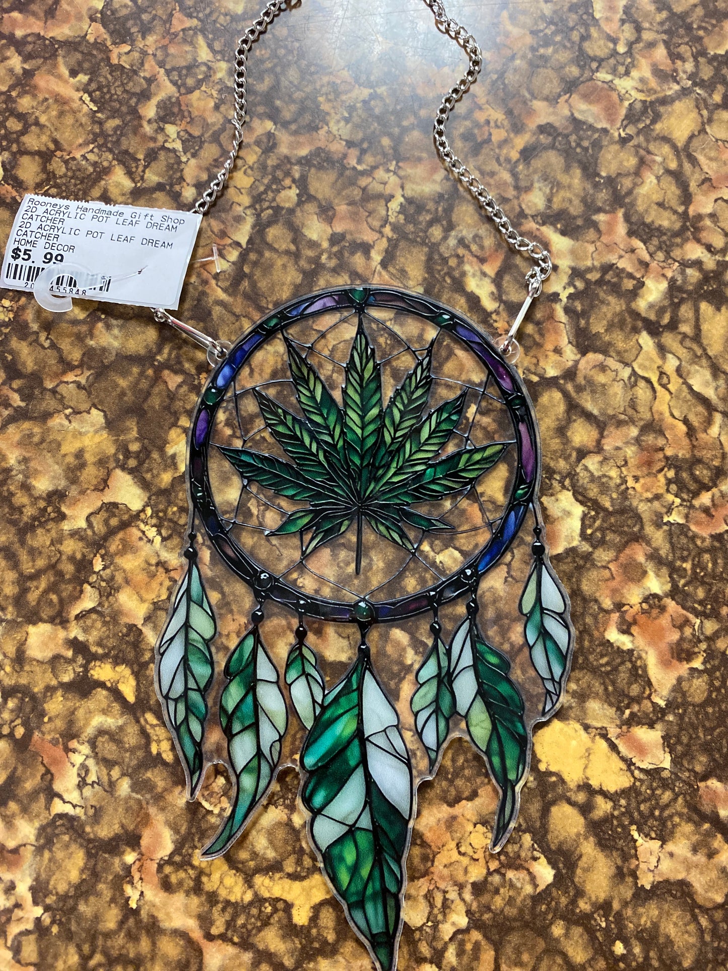 2D ACRYLIC POT LEAF DREAM CATCHER