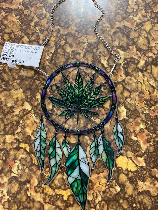2D ACRYLIC POT LEAF DREAM CATCHER