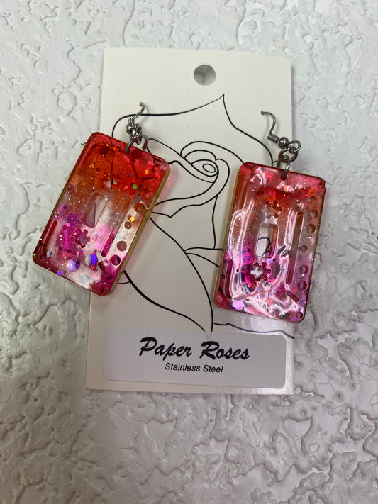 LESBIAN PRIDE RETRO EARRINGS