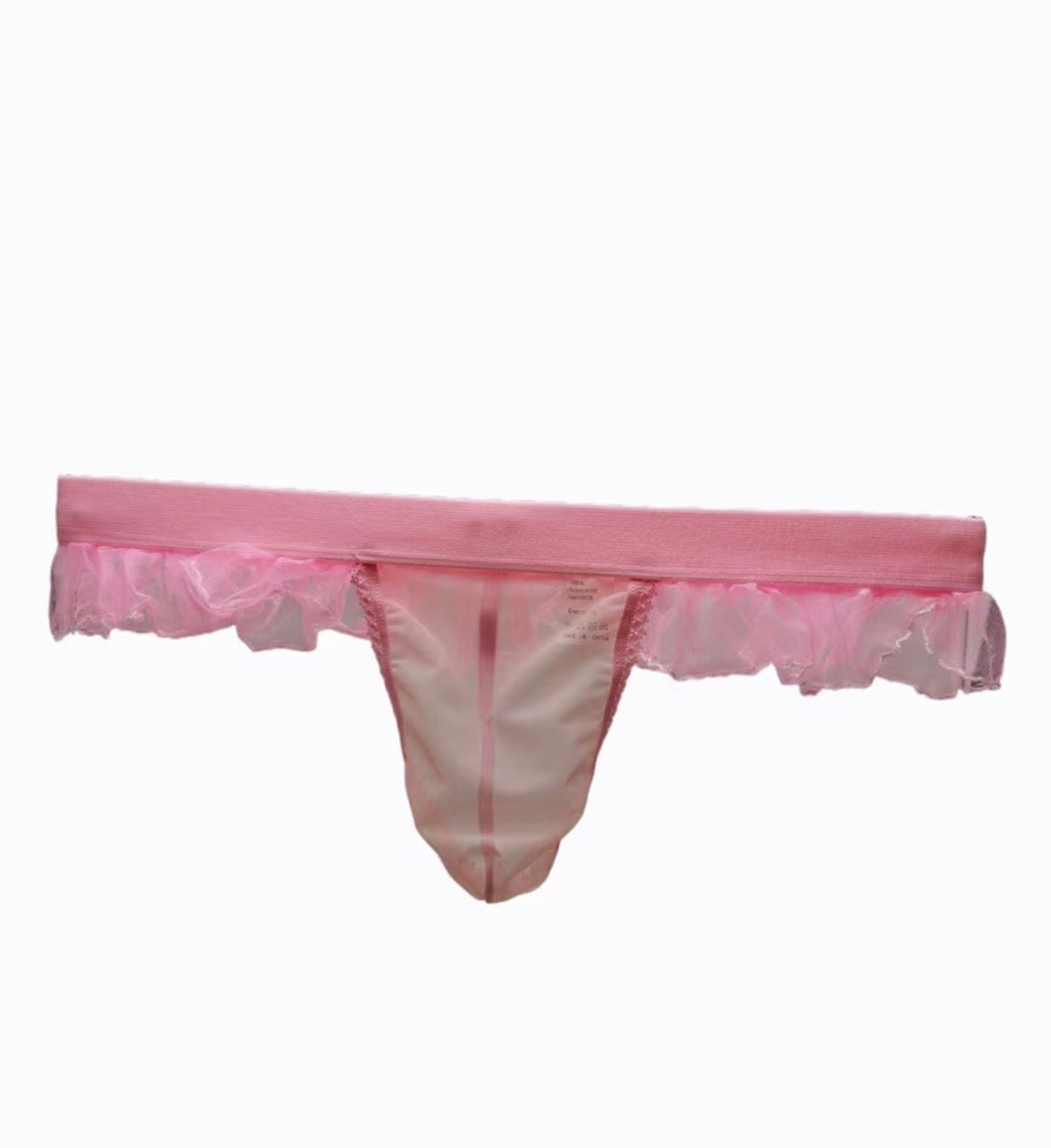 MENS SHEER LINGERIE PINK ONE SIZE
