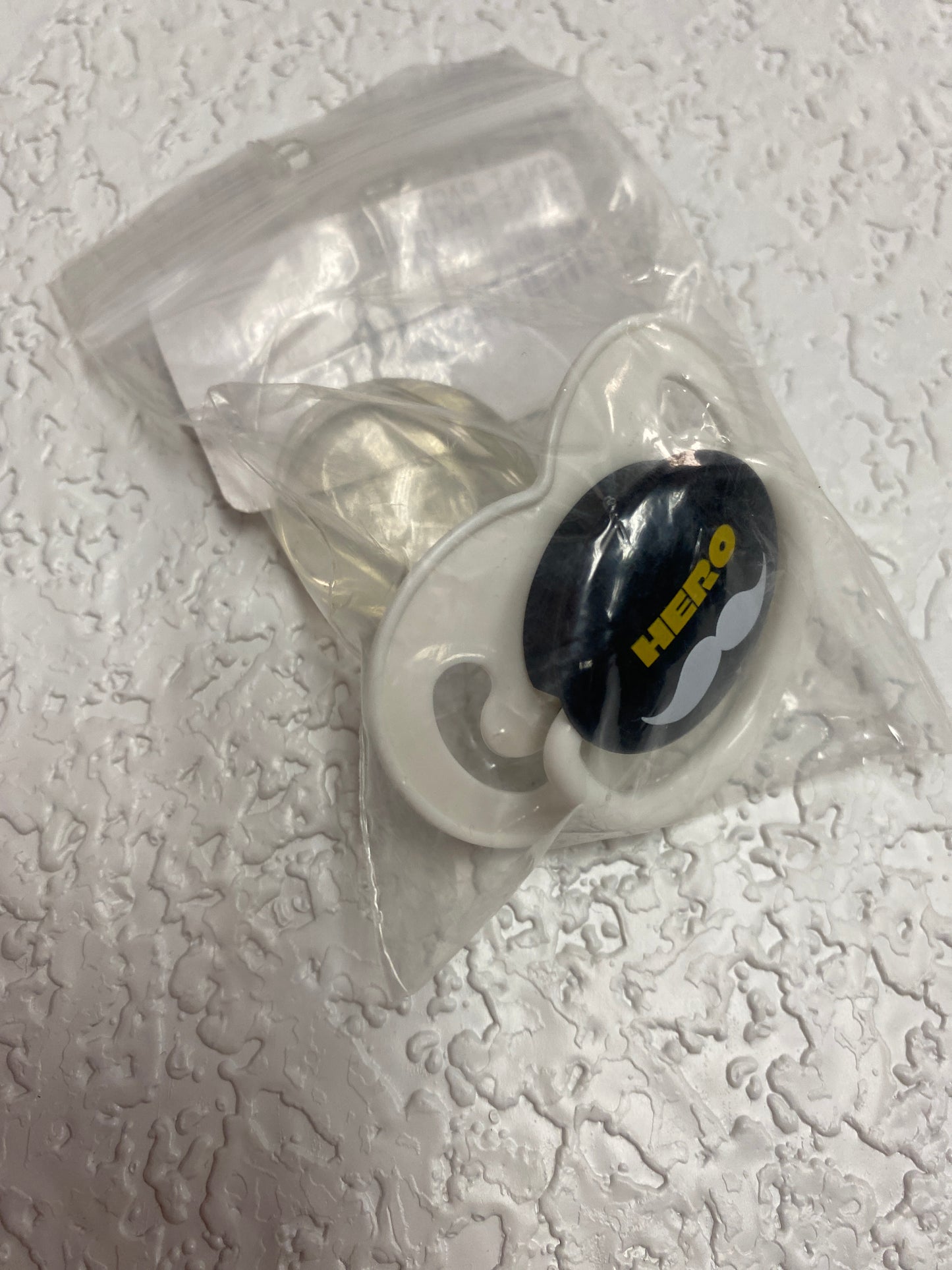 HERO STACH WHITE & BLACK ADULT PACIFIER
