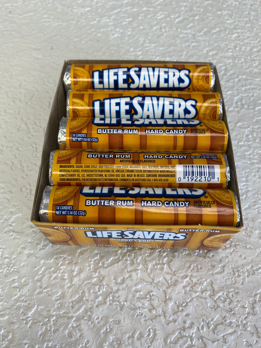 LIFESAVERS BUTTER RUM HARD CANDIES CASE
