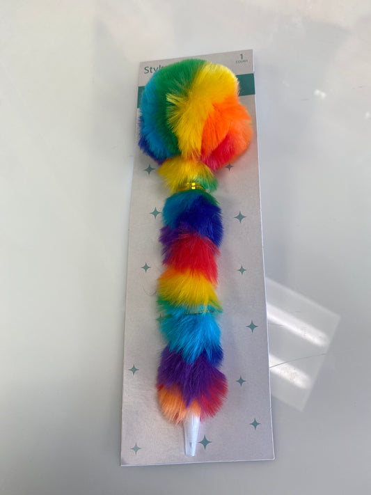 RAINBOW FUR POM POM PEN
