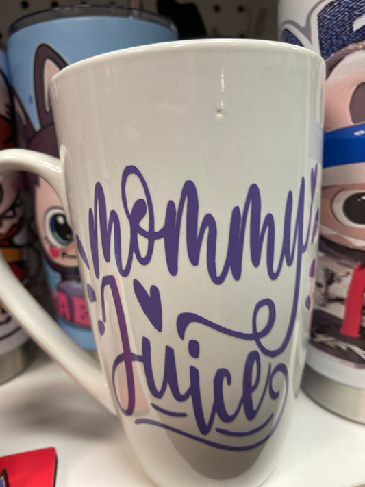 WHITE COFFEE MUG MOMMY JUICE