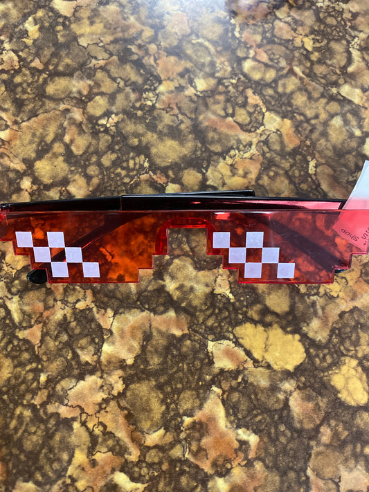 RED COOL PIXEL GLASSES