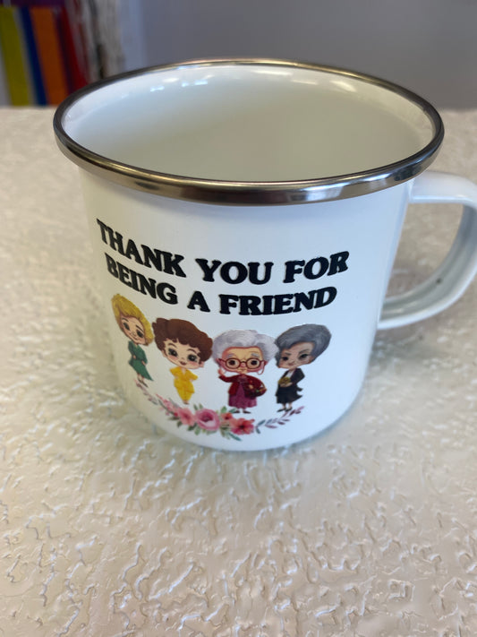 GOLDEN GIRLS ENAMEL CAMPING CUP