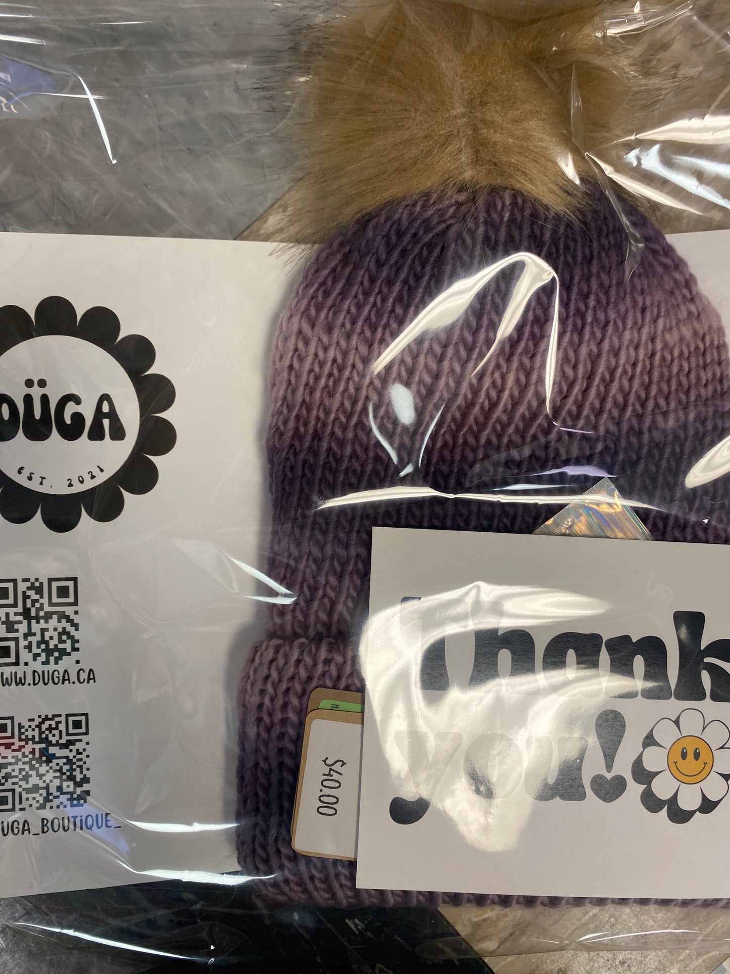 SWEET LILAC KNIT HAT