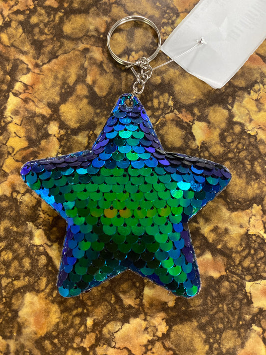 GREEN BLUE STAR SEQUENCE KEYCHAIN