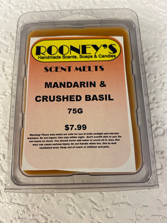 MANDARIN & CRUSHED BASIL SCENT MELTS