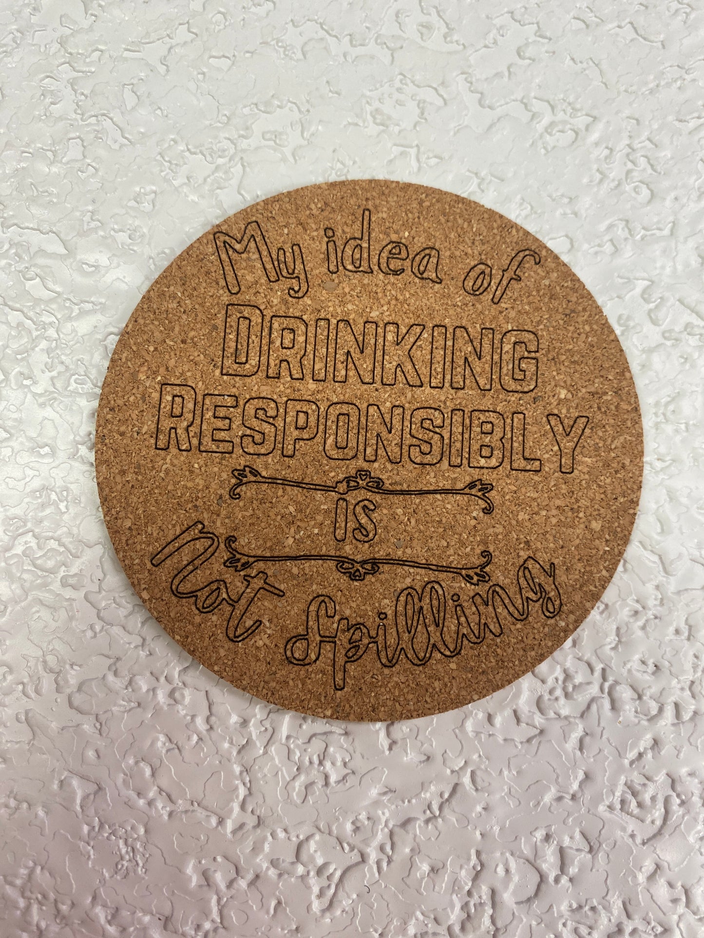 CORK LASER ENGRAVED COASTER