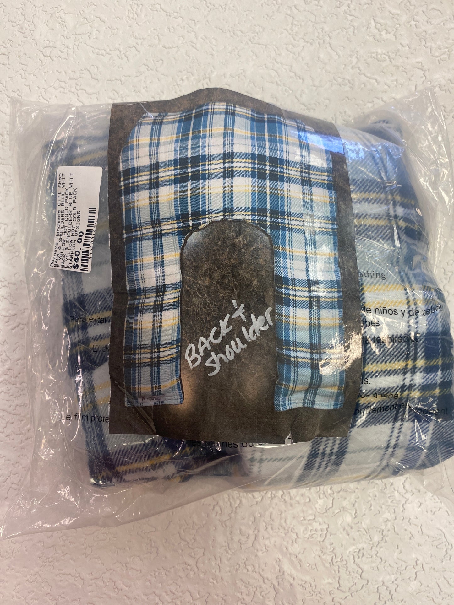 BACK & SHOULDERS BLUE WHITE YELLOW HOT COLD PACK