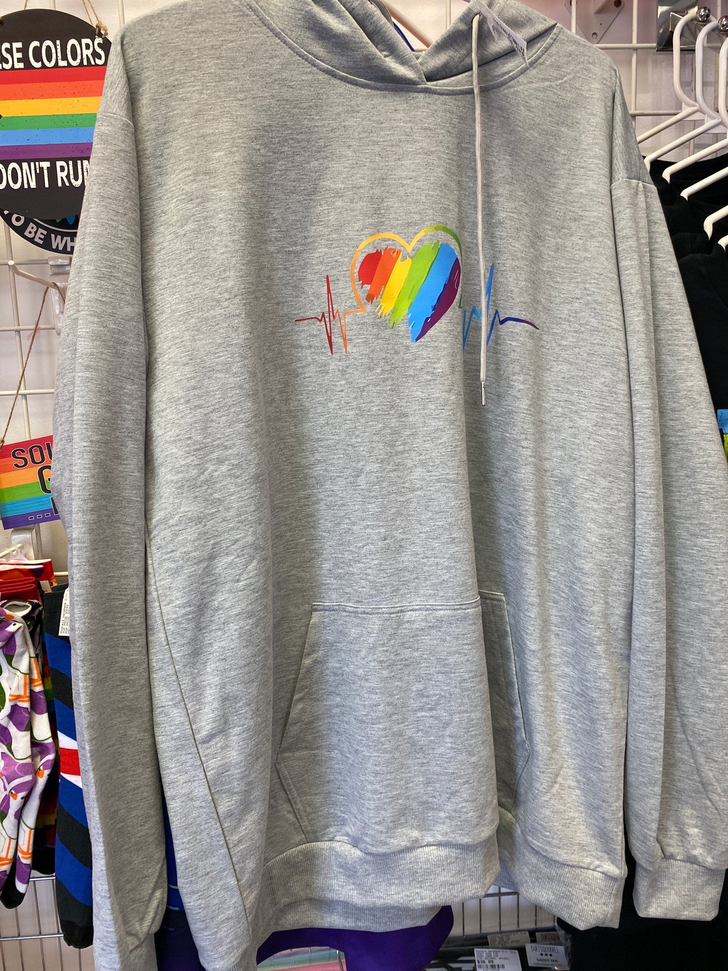 GREY PRIDE HOODIE XL