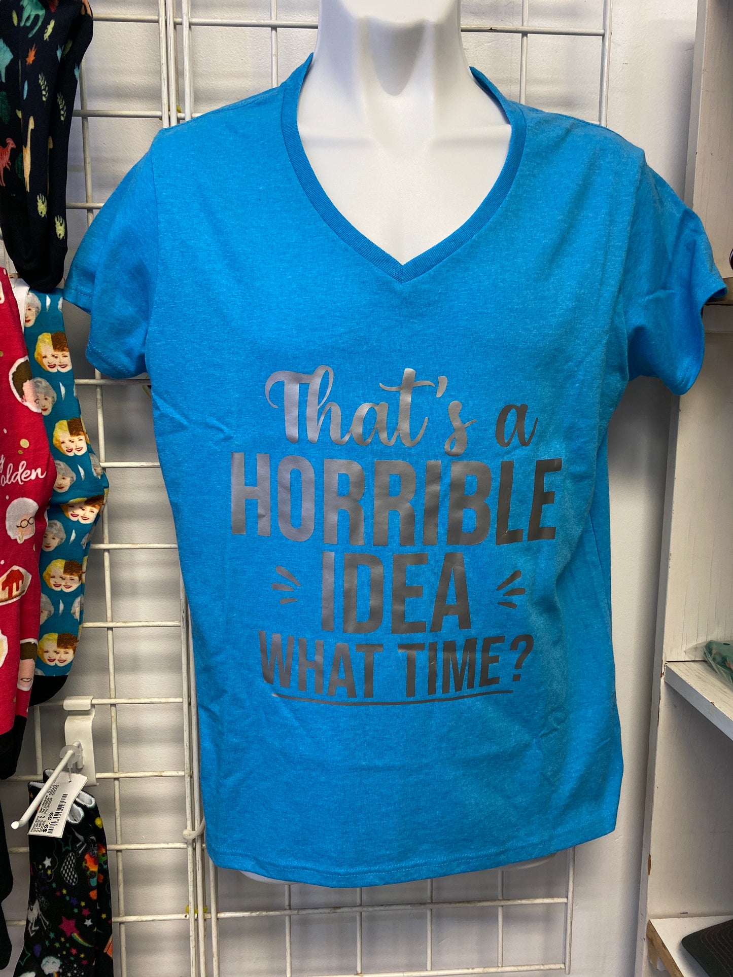 BLUE HORRIBLE IDEA LADIES SIZE LARGE