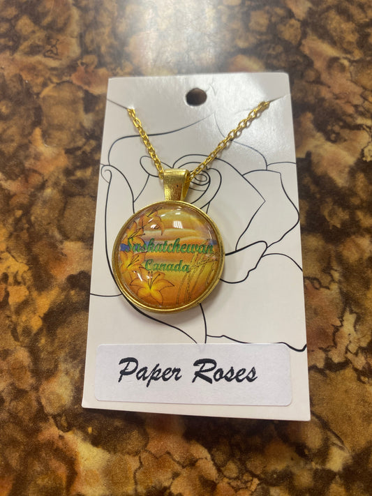 GOLD SASKATCHEWAN CANADA NECKLACE