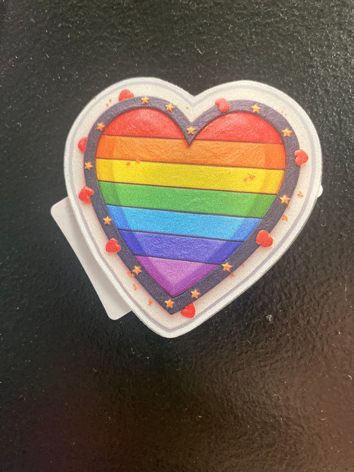 RAINBOW PRIDE HEART MAGNET
