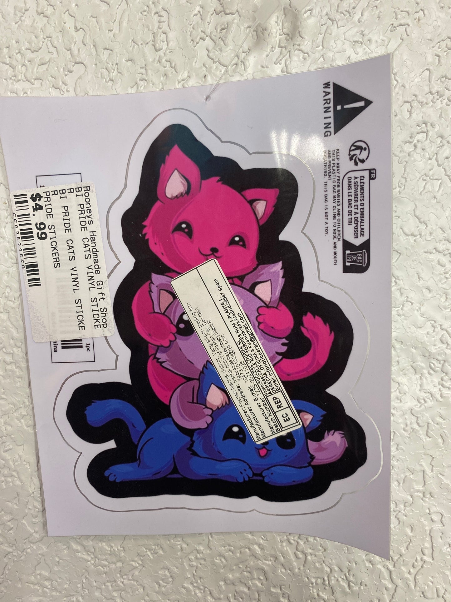 BI PRIDE CATS VINYL STICKER