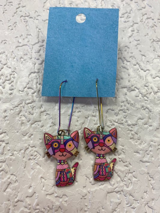 RED CAT EARRINGS