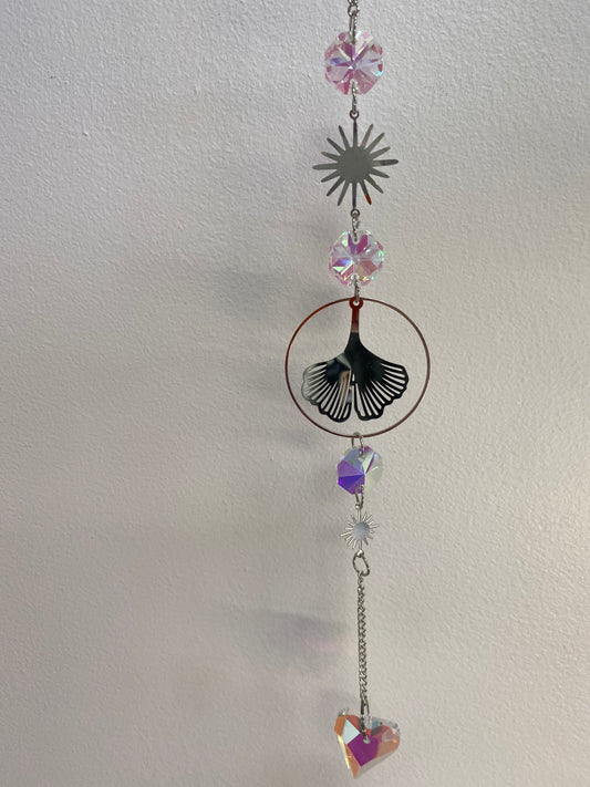 LEAF & HEART SUN CATCHER
