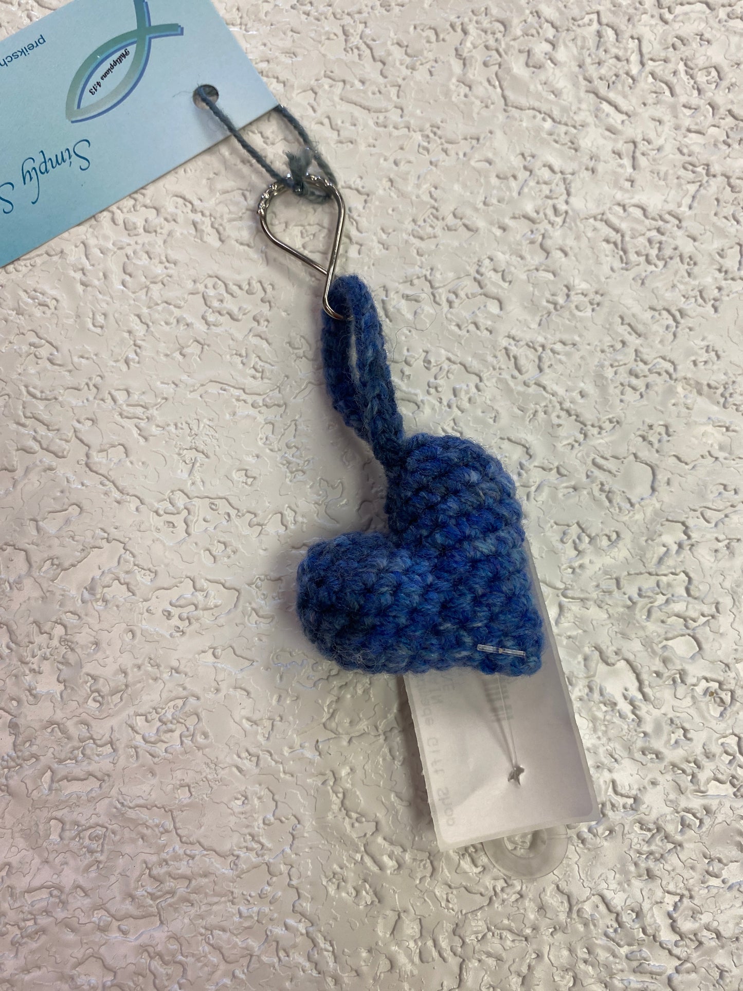 BLUE HEART KEYCHAIN