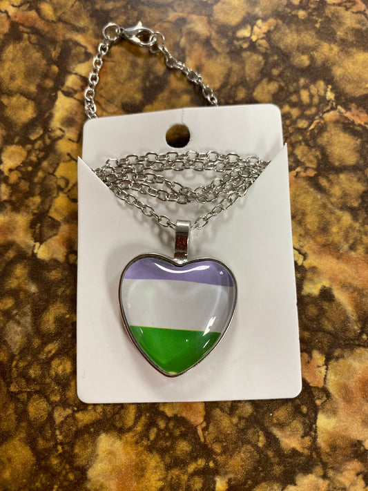 GENDER QUEER HEART NECKLACE