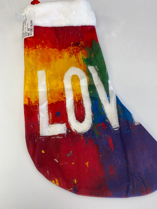 RAINBOW LOVE CHRISTMAS STOCKING