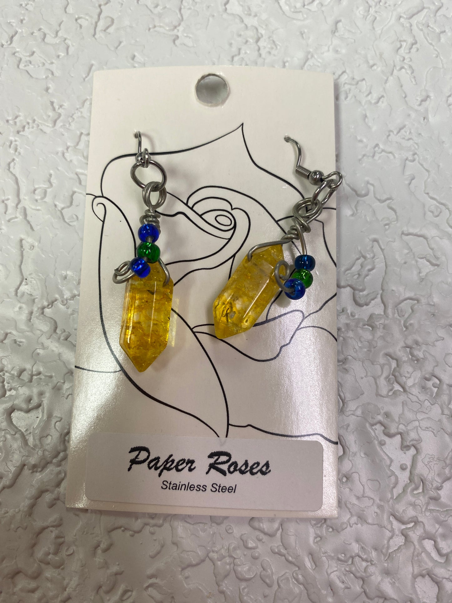 IMITATION CITRINE EARRINGS