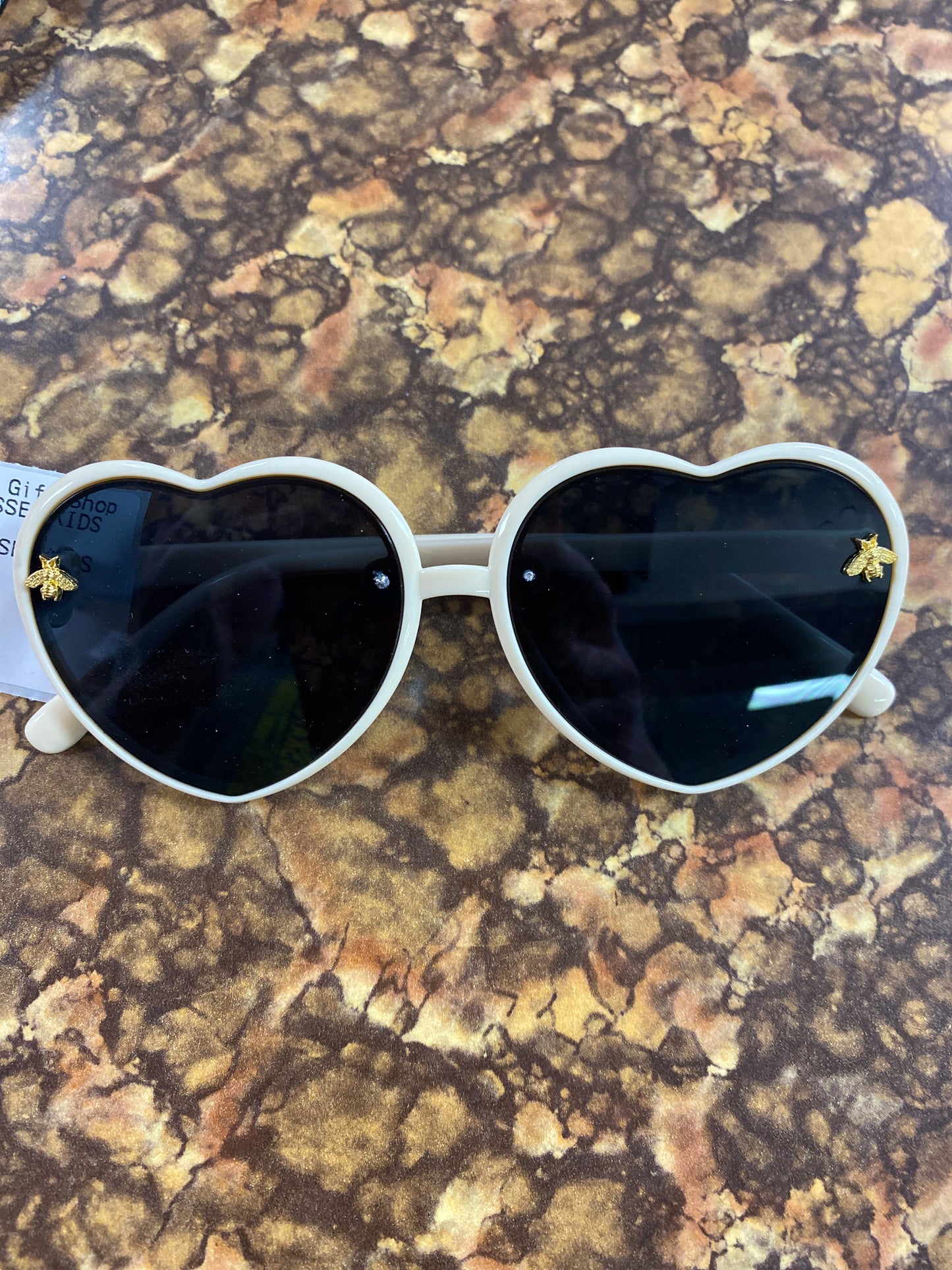 HEART SHAPED GLASSES KIDS BEIGE