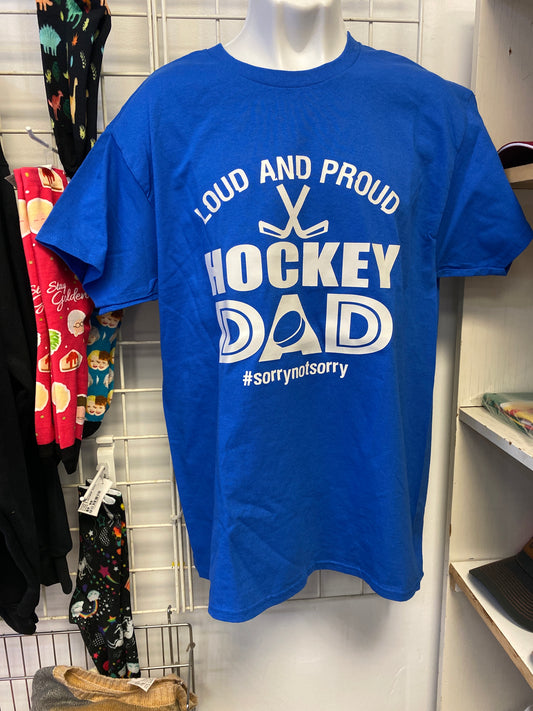 BLUE HOCKEY DAD ADULT SIZE LARGE