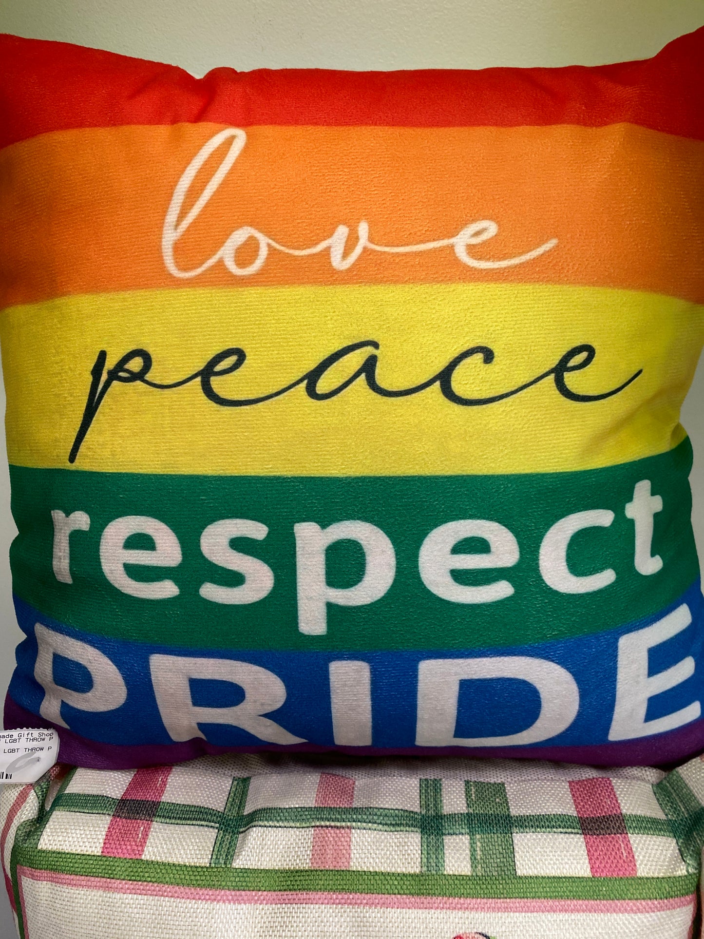 PRIDE RAINBOW LGBT THROW PILLOW