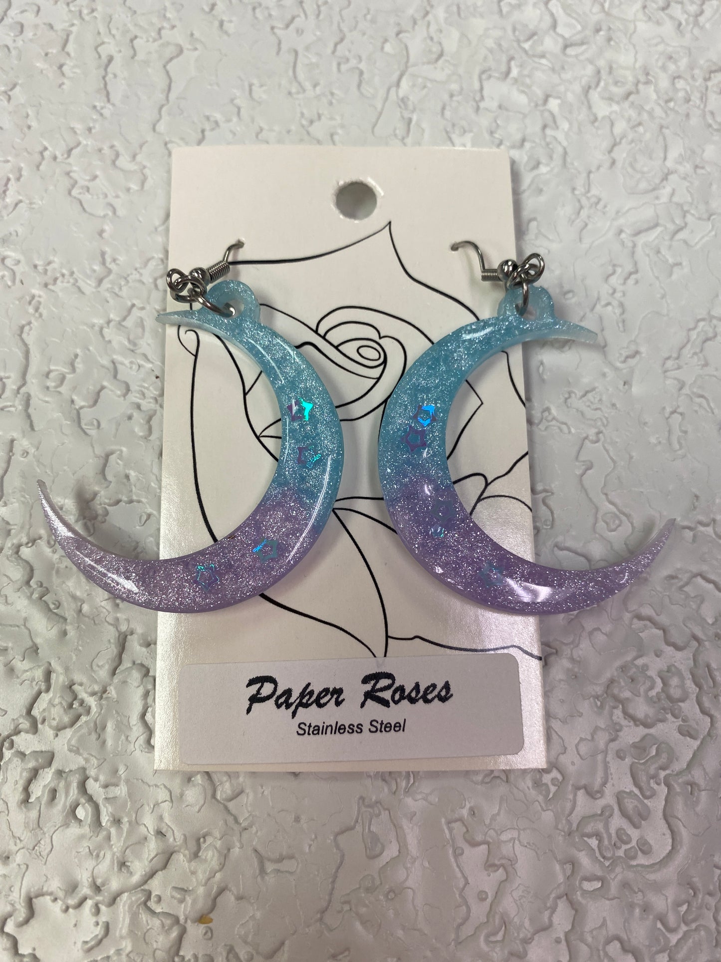 RESIN MOON EARRINGS