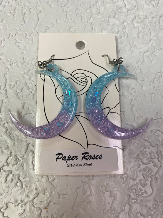 RESIN MOON EARRINGS