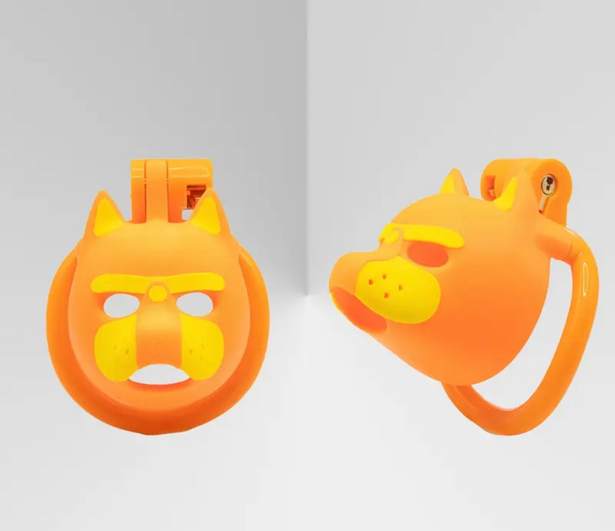 ORANGE YELLOW PUP PLASTIC COCK LOCK