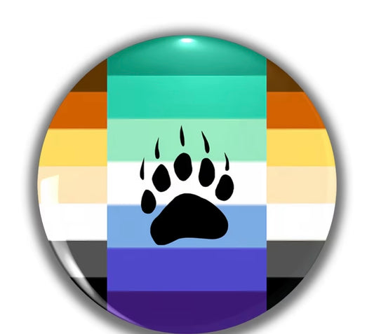 GAY MEN BEAR PRIDE BUTTON