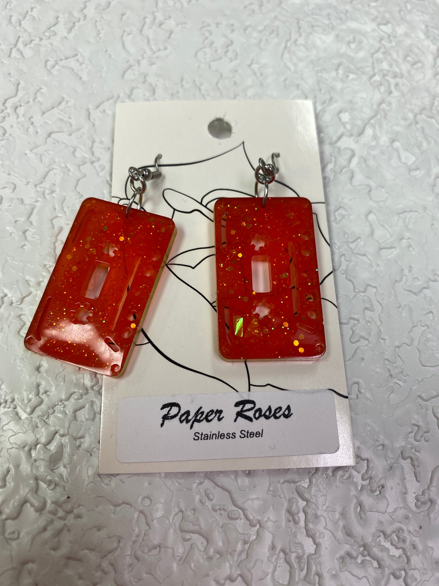 ORANGE RETRO EARRINGS