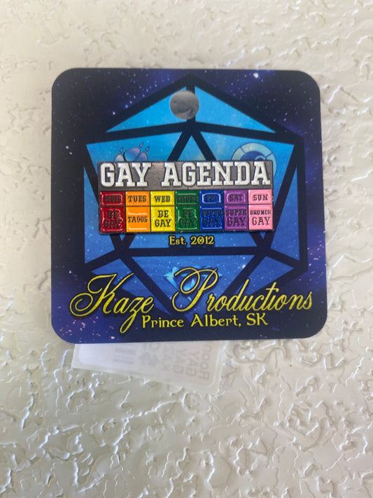 GAY AGENDA PIN