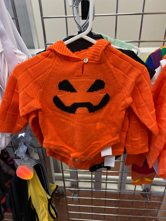 BABY ORANGE HOODED ONSIE 6-9 MONTHS