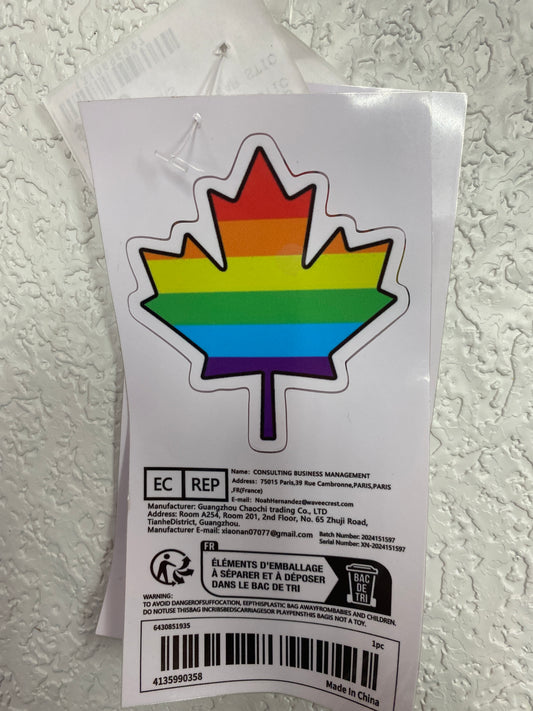 GAY CANADIAN LEAF CAR STICKER