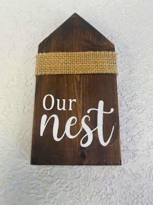 OUR NEST DARK WOOD DECOR