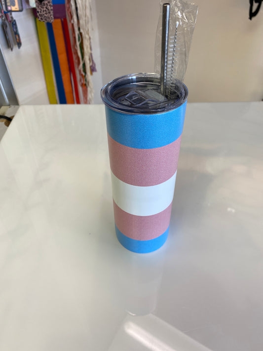 20 OZ STAINLESS STEEL TUMBLER TRANS PRIDE