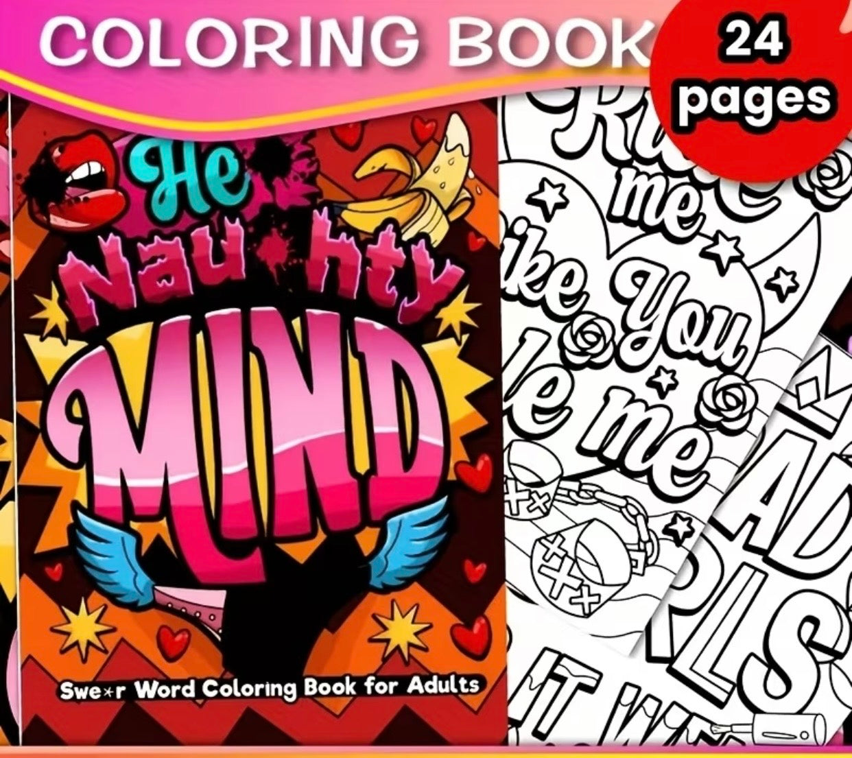 ADULT COLORING BOOK THE NAUGHTY MIND