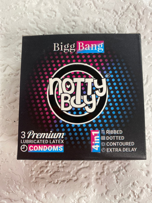 BIGG BANG ALL IN ONE 3PK NOTTY BOY CONDOMS